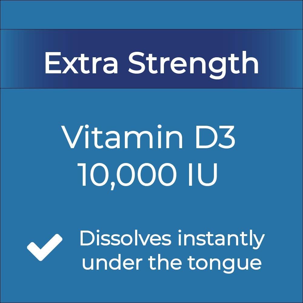 Superior Source Vitamin D3 10,000 IU Sublingual Tablets - Vitamin D Supplement Quick Dissolve Melts - 100 Count: Health & Personal Care