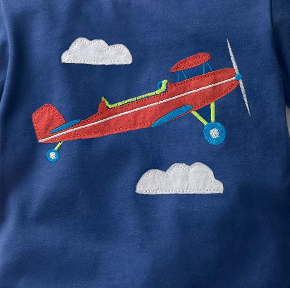 Toddler Boys Cotton Clothing Sets Short Sleeve Tee and Shorts Blue