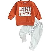 Okbabeha Baby Boy Outfit Sweatsuit Letter Sweatshirt Shirt Pullover Tops Pants Toddler Boys Festive Clothing