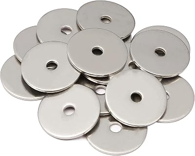 AMLOOPH M5 Washer 25mm x5.3mm ID 1.5mm Thick 304 Stainless Steel 20 Pack