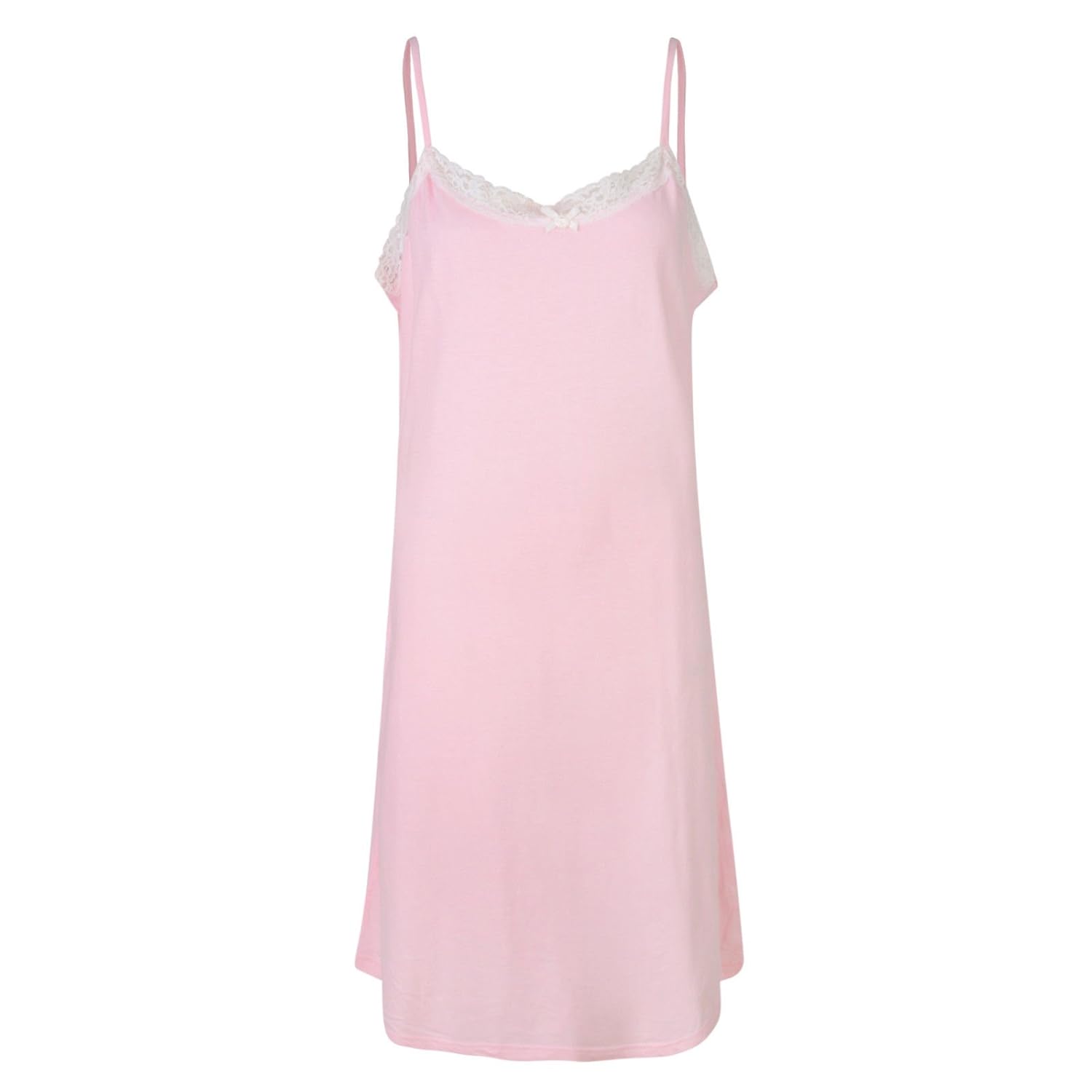 ExStore Ladies Nightie LACE Trim Strappy Night Dress Cotton UK 614