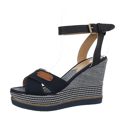 Ital-Design Damenschuhe Sandalen & Sandaletten Keilsandaletten