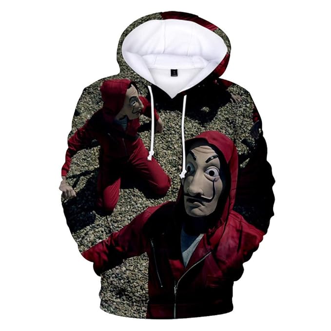 sudadera roja la casa de papel