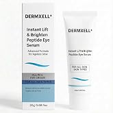 Dermxell Instant Lift &amp; Brighten Peptide Eye Serum | Puffiness &amp; Fine Lines, Brightening &amp; Firming Eye Care for All Skin Types, 20g / 0.68 fl oz