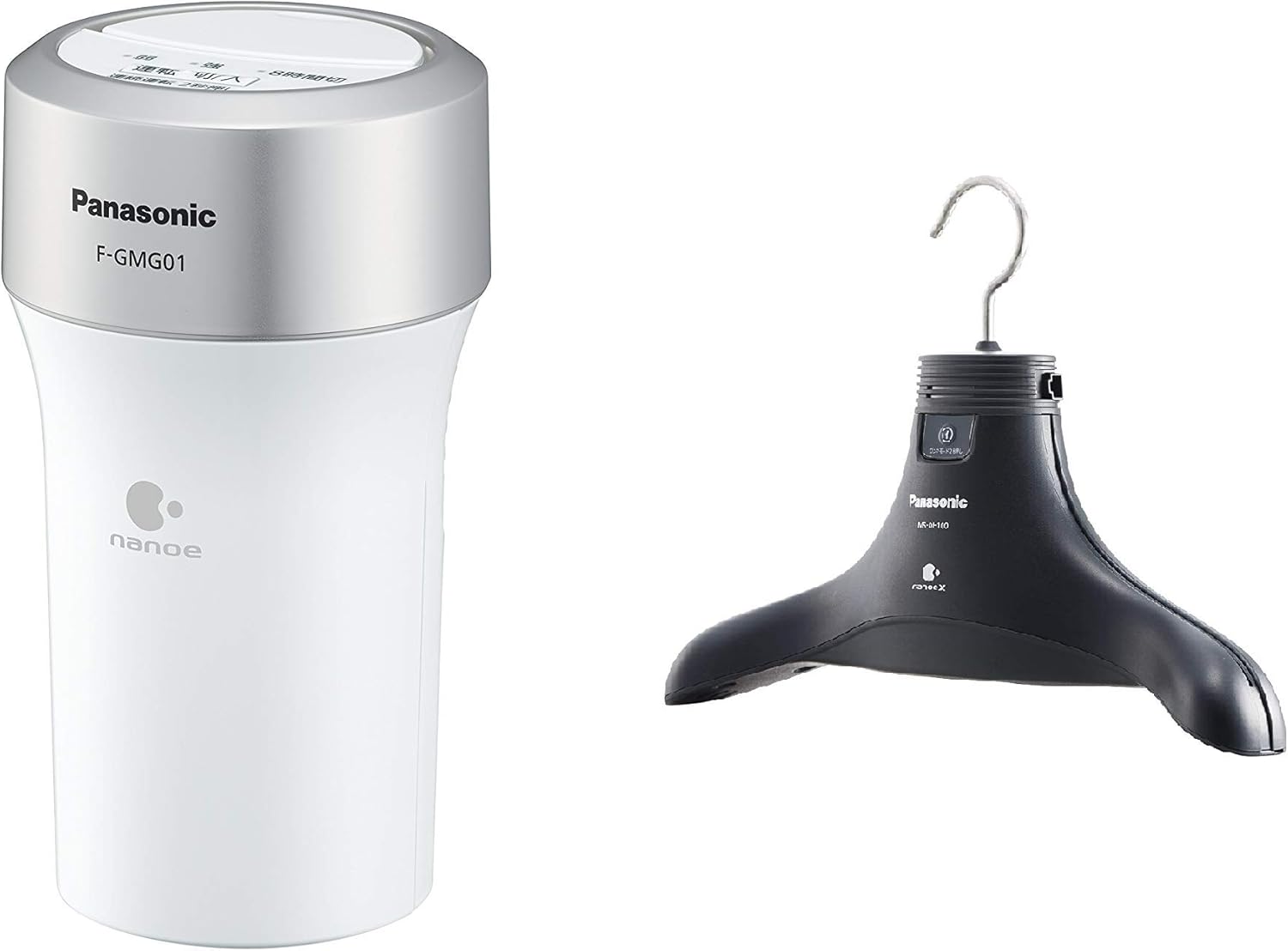 Amazon Co Jp パナソニック ナノイー発生機 1畳 シャイニーホワイト F Gmk01 W 脱臭ハンガー ナノイーx搭載 ブラック Ms Dh100 K セット ホーム キッチン