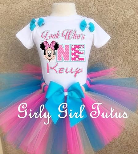 Amazon Com Personalized Minnie Mouse 1st Birthday Tutu Outfit Set