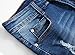 Men's Blue Skinny Ripped Destroyed Distressed Slim Fit Fashion Denim Jeans Pants