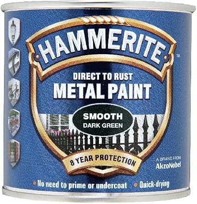 Hammerite Direct to Rust Exterior Gloss Green Paint 250ml 1.25m2 Coverage