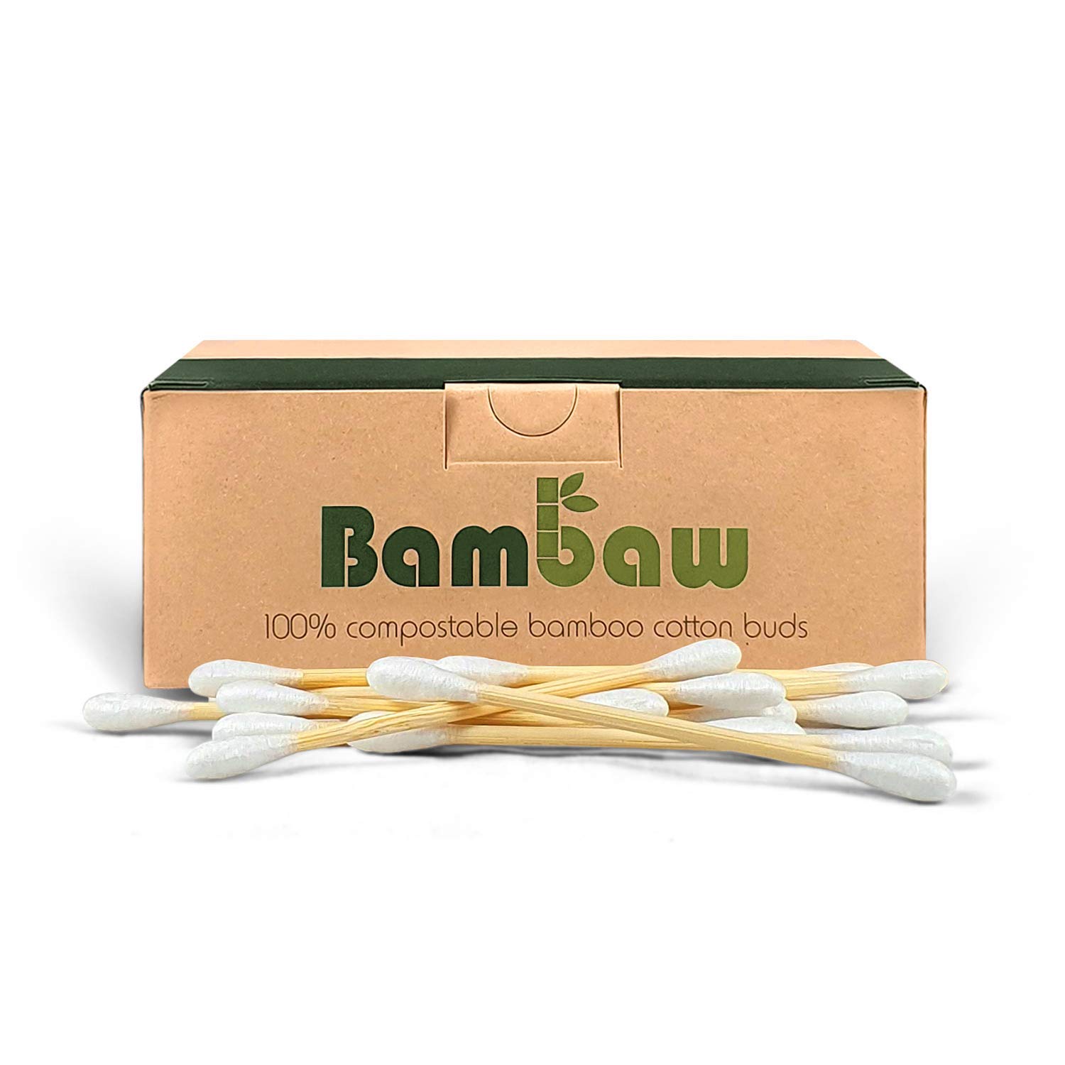 200 Bamboo Cotton Buds | Ear Sticks | Cotton Swab | Wooden Cotton Bud | Eco Friendly Cotton Buds| Ear Buds Cotton | Biodegradable Cotton Buds | Bamboo Earbuds | Wooden Ear Buds | Bambaw