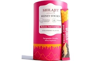 Pure Himalayan Şhiląʝit Honey Sticks for Women – Natural Honey Pack with Shatavari & Saffron for Energy, Focus & Hormonal Bal