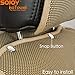 Sojoy IsoTowel Car Seat Cover, Microfiber Seat Protector with Quick-Dry Non-Slip Base,Car seat Protector for All Workouts, All-Weather Honeycomb Cloth (Tan)