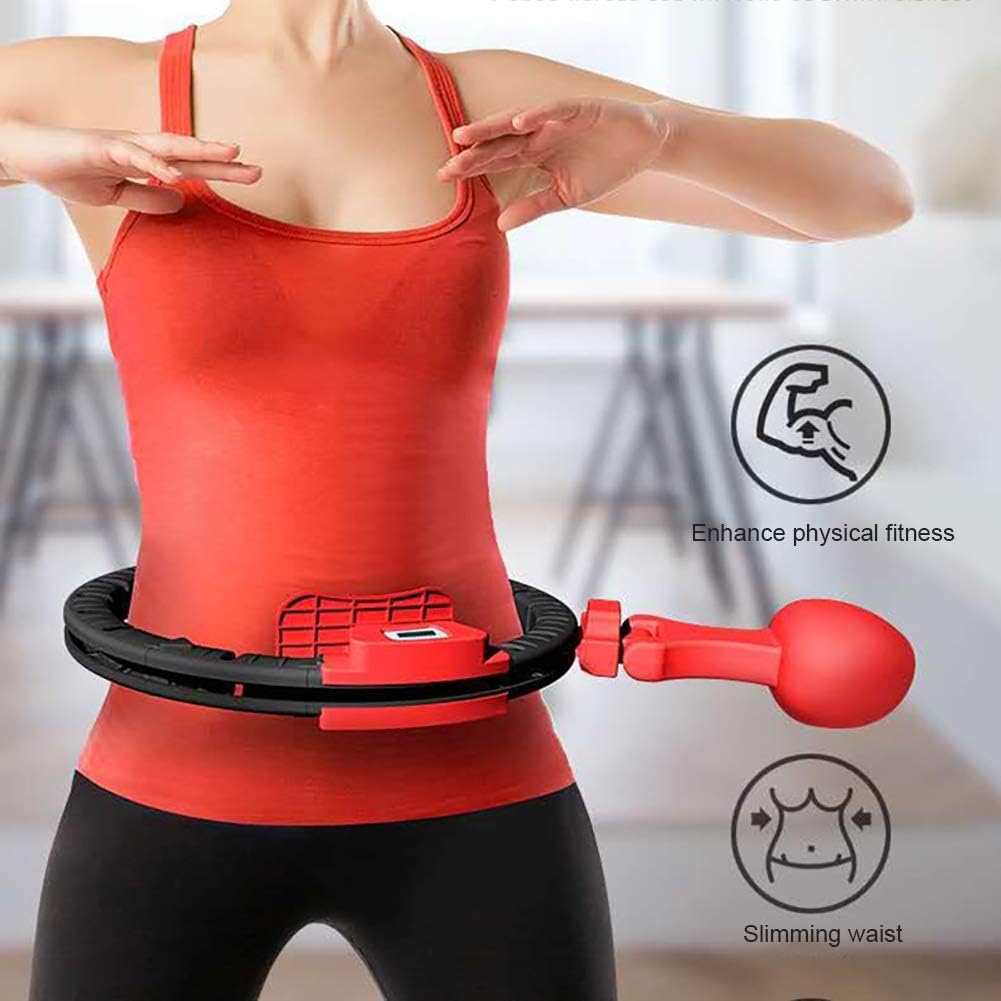 HOTEU Smart Counting Loop Hula Ring Detachable Massage Fitness Slimming Ring Weight Loss Artifact Sports Equipment Home Abdominal Waist Machine