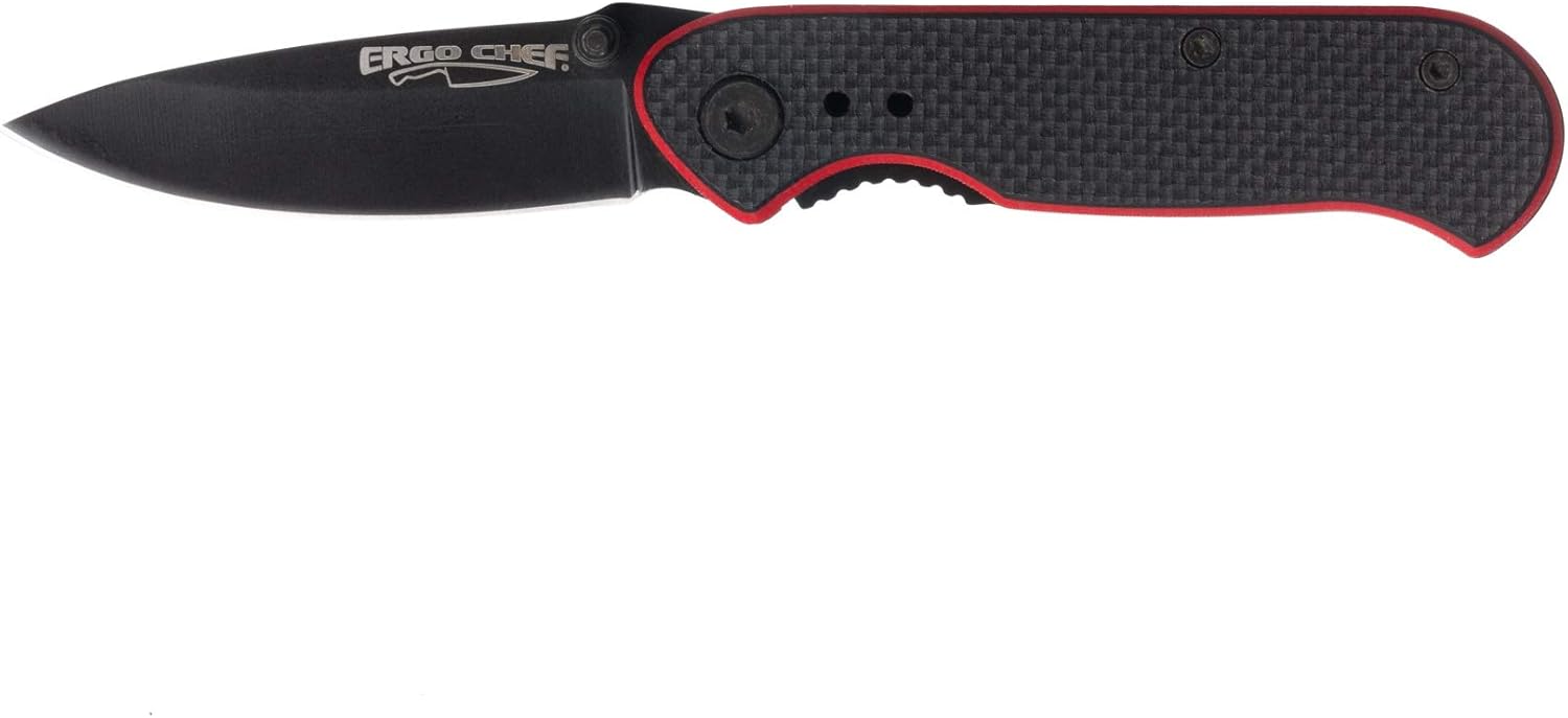 Amazon Com Ergo Chef Compact Pocket Knife Edc Straight Edge 2 5 Inch Blade Kitchen Dining
