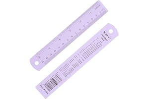 PATIKIL 15cm/6 Inch Metal Ruler, Aluminum Alloy Metric Ruler with Inches and Centimeters Precision Measuring for Office Engin