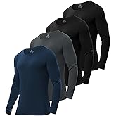 URATOT Men's Thermal Underwear Tops Crewneck Fleece Lined Long Sleeve Shirts for Men Base Layer Cold Weather Winter