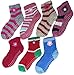 Debra Weitzner Womens Warm Slipper Socks Knitted Winter Socks with Grippers 6-pack