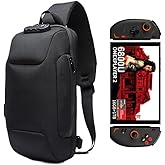 Shockproof Protective Crossbody Shoulder Chest Backpack Travel Home Storage Bag Carrying Case Compatible with OneXPlayer 2 8.4 Inch (Black)