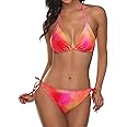 Tempt Me Women Triangle Bikini Sets Halter Two Piece Sexy Swimsuit String Tie Side Bathing Suit