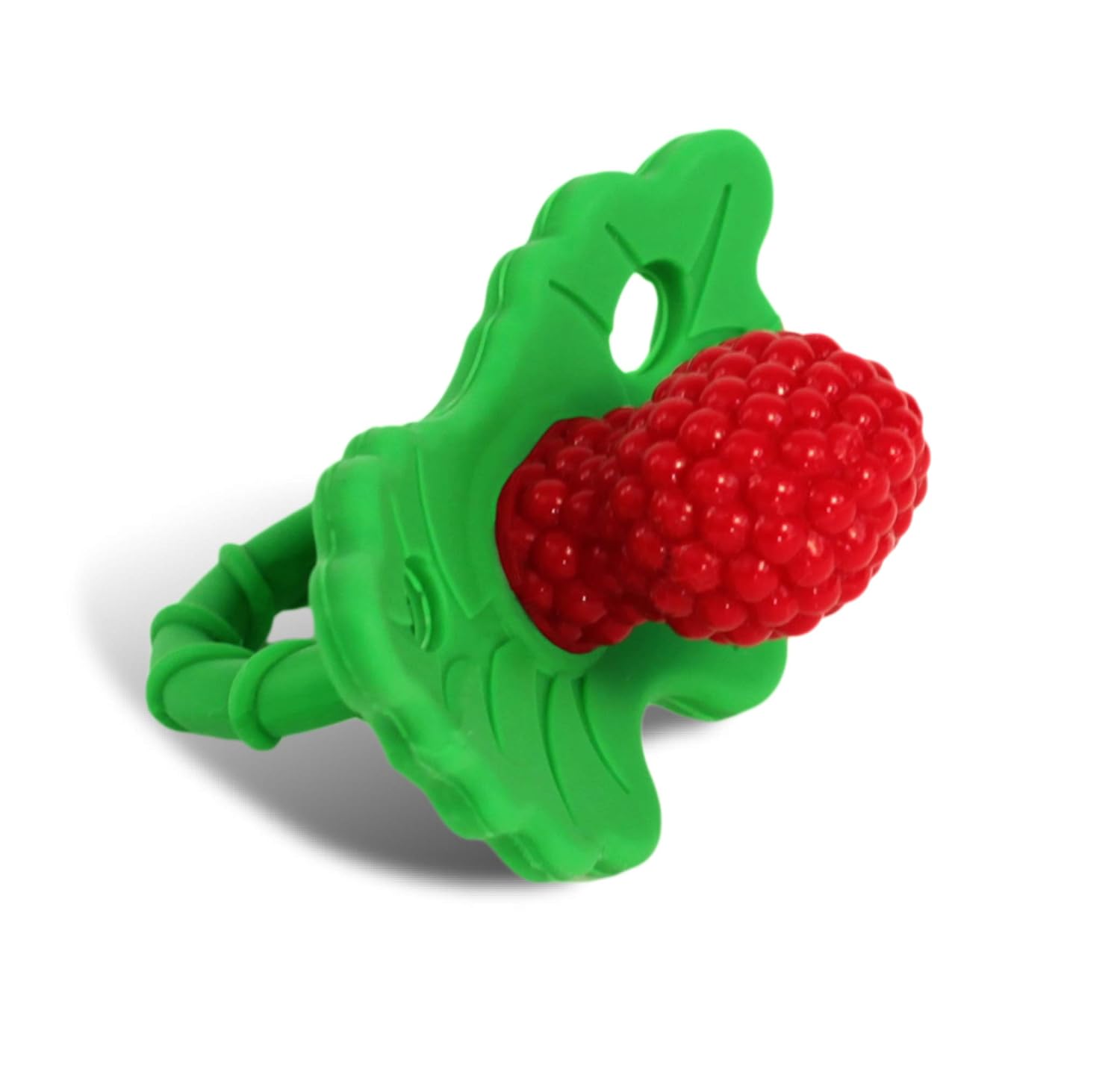 RaZbaby RaZberry Silicone Baby Teether Toy - Berrybumps Soothe Babies Sore Gums - Infant Teething Toy - Hands Free Design - BPA Free - Easy-to-Hold Design - Teething Relief Pacifier - Fruit Shape/Red : Baby Teether Toys : Baby