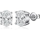 Jiahanzb Brilliant Heart-cut/Oval-cut/Trillion-cut/Cushion-cut/Emerald-cut/Marquise-cut Stud, 925 Sterling Silver Cubic Zirconia Stud Earrings for Women Men