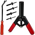 OTUAYAUTO 82Pcs Plastic Rivet Gun Set, 80Pcs 4 Sizes Nylon Blind Rivets and 1Pcs Bonus Fastener Removal Tool, Hand Riveter Suitable for Automotive