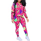 EOSIEDUR Women's Two Piece Outfits Zipper Jacket Pullover and Elastic Waistband Pants with Pockets Sweatsuit Tracksuit Sets