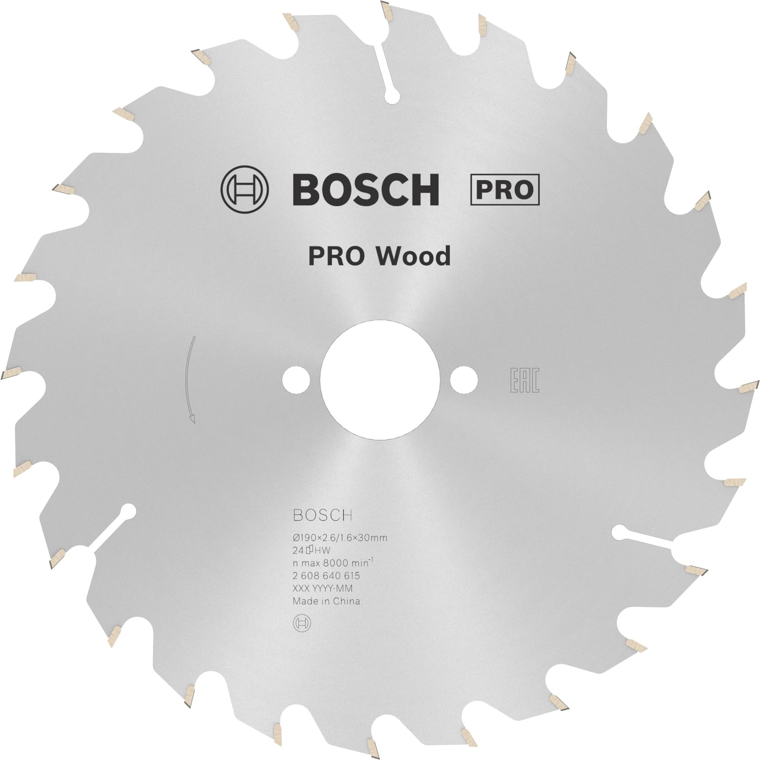 Bosch 1x PRO Wood Circular Saw Blade for Corded Hand-Held Circular Saws (for Softwood, Hardwood, Ø mm, Professional Accessory Hand-Held Circular Saw)
