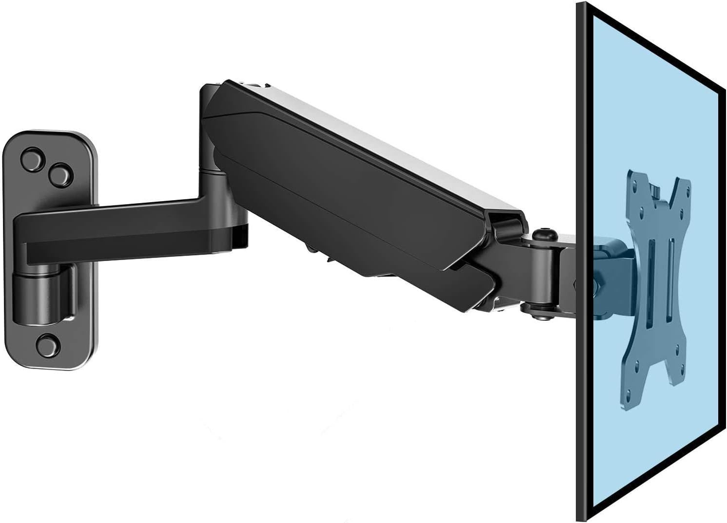HUANUO 17-32 Inch Monitor Wall Mount Bracket for Computer TV Screens Adjustable Design Single Monitor Arm Support 8 kg VESA 75x75 mm