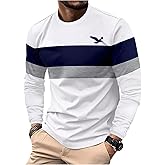 SOLY HUX Men's Color Block Graphic Tees Long Sleeve Crew Neck T Shirt Casual Fall Tops