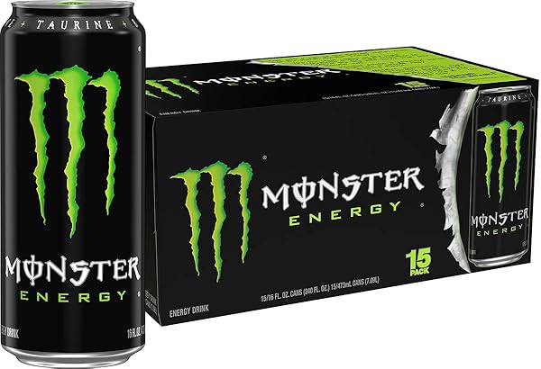 MONSTER ENERGY DRINK, GREEN, ORIGINAL, 16 OUNCE (PACK...