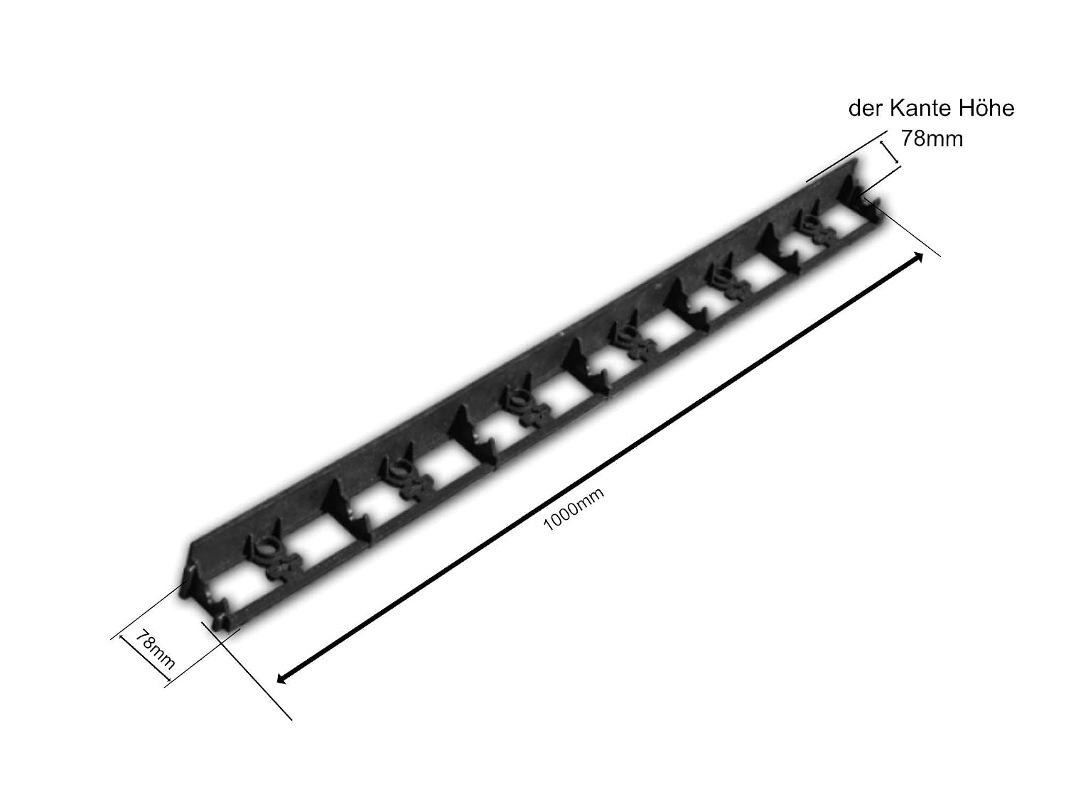 Bradas OBRB78TYP2 0575 - Borde para césped (PVC, 78/1000 mm ...