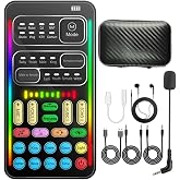 I9 Voice Changer Sound Card Kit with Mic for Gaming, Streaming &amp; Voice Chat | Complete ready-to-use kit with 16 built-in effects, mini mic, earphones and USB-C adapter for PC, consoles and phones.
