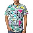 Generic Men's 80s 90s Shirts Retro Vintage Disco Outfit 80s 90s Party Costume