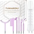 High Frequency Facial Wand - TUMAKOU Portable Handheld Violet High Frequency Facial Skin Machine Device - with Different 6 Purple Glass Tubes