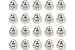 Dahszhi 20 Pcs 8#-32 Acorn Hex Cap Nuts,Acorn Nuts 304 Stainless Steel Hex Nut