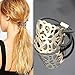Q&Q Fashion Filigree Curved Lace Pony Tail Head Hair Elastic Dress Cuff Band