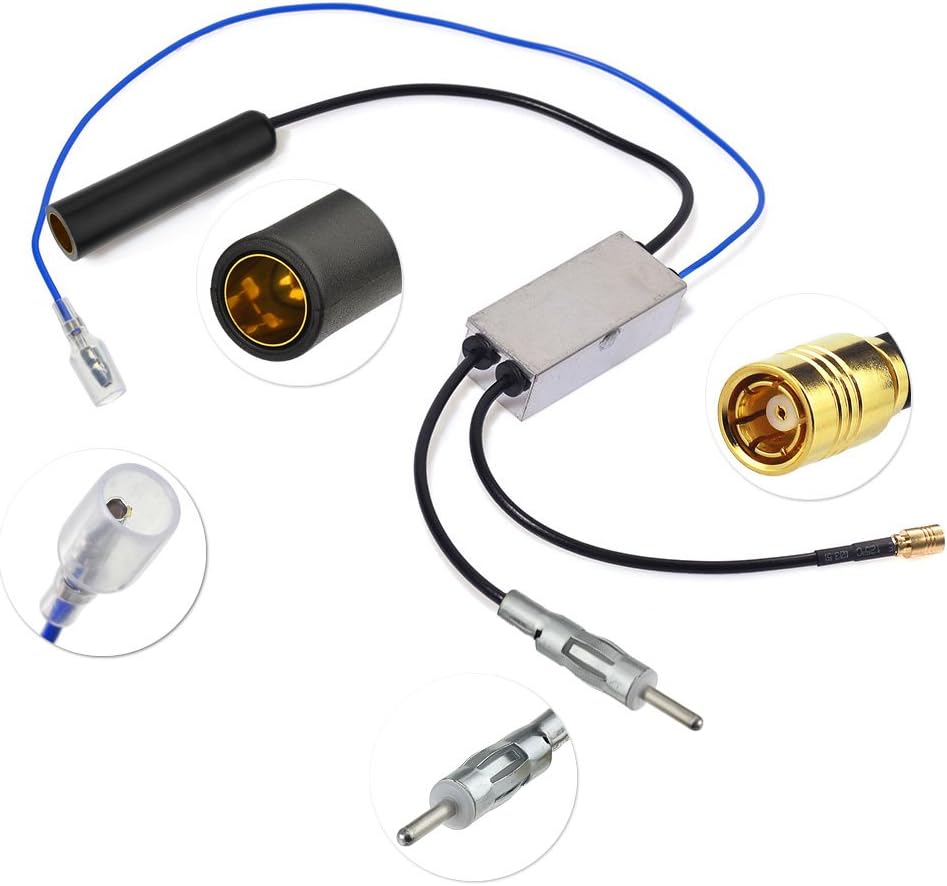 Eightwood DAB DAB + FM/AM Car Radio Antenna Converter/Splitter