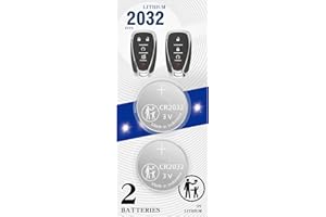 uuam (2 Pack CR2032 2032 Remote Key Fob Battery Replacement for Chevrolet 2016-2022+ Chevy Blazer Bolt Camaro Cruze Equinox Malibu Sonic Spark Trax Volt Smart Case - FCC ID’s: HYQ4EA, HYQ4AA, HYQ4ES