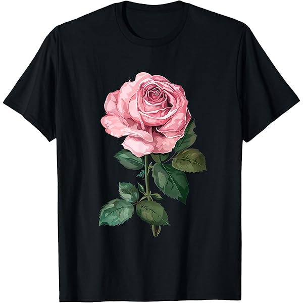 Amazon.com: White Rose Graphic T-Shirt : Clothing, Shoes