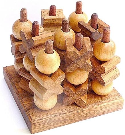 Logica Puzzles Art. Tic-Tac-Toe 3D - Board Game in Fine Wood - New 3D Strategies, Medium - Image 3