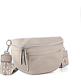 Fashion Leather Crossbody Small Sling Bags Fanny Pack Crossbody Bags Purses Gifts for Women Teen Girls Travel (Apricot)