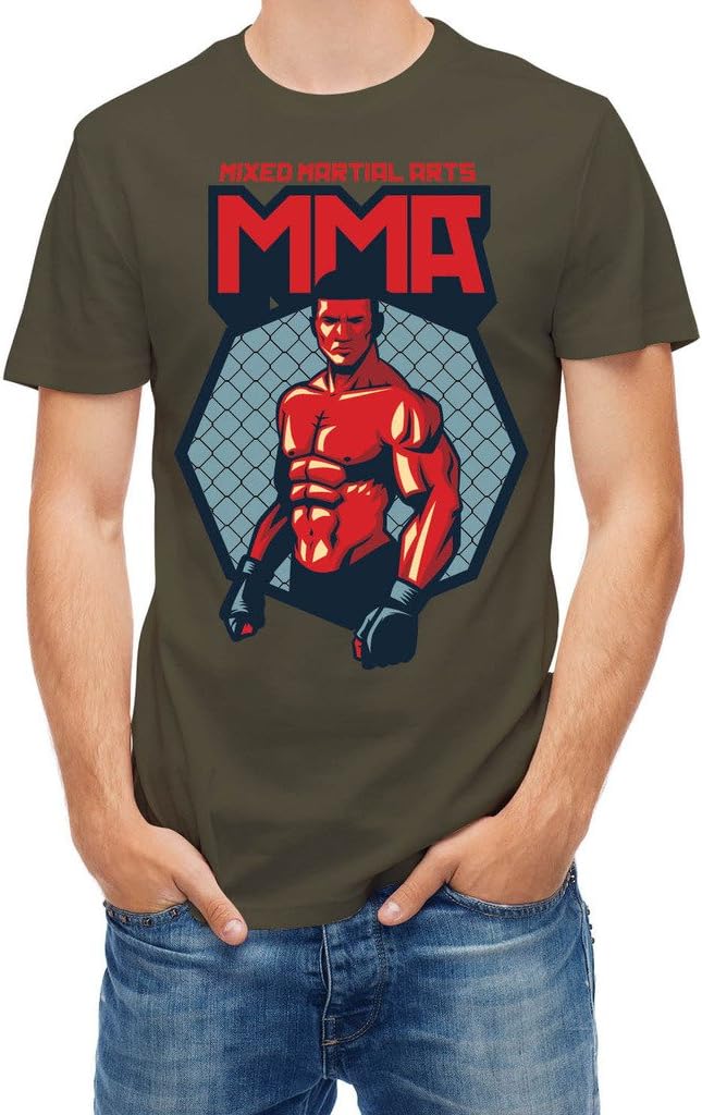 Tshirt MMA Mixed Martial Arts fighter Khaki S