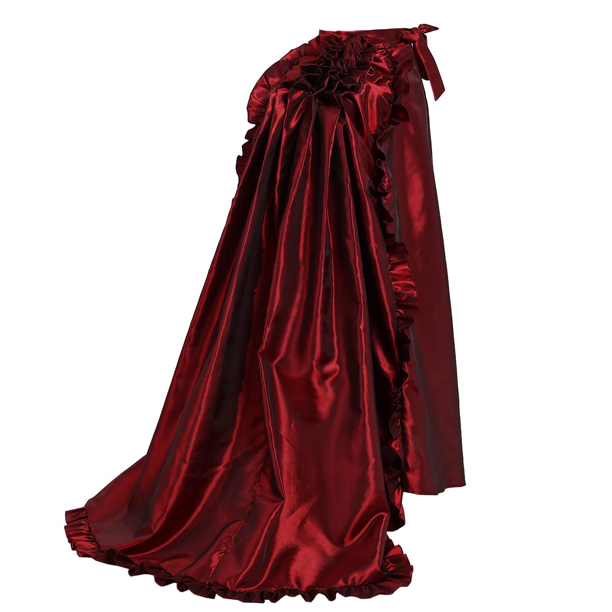 COSDREAMER Women high Dress Victorian Petticoat Gothic Steampunk Ruffles Basel Skirt (red, XL) — image 1