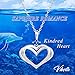 Caperci Sterling Silver Kindred Heart Pendant Necklace - Mothers Day Jewelry Gift for Mom, Wife, Daughter