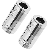 Lord of the Tools 2Pcs 1/4" Square to Hex Converter - Metal 1/4" Square Drive to Hex Socket Bits Adapter