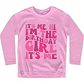 YHHR Birthday Girl Shirt Bday Long Sleeves Tee For Toddler Its Me Hi Im The Birthday Girl Cute Graphic Top 4-10 Years