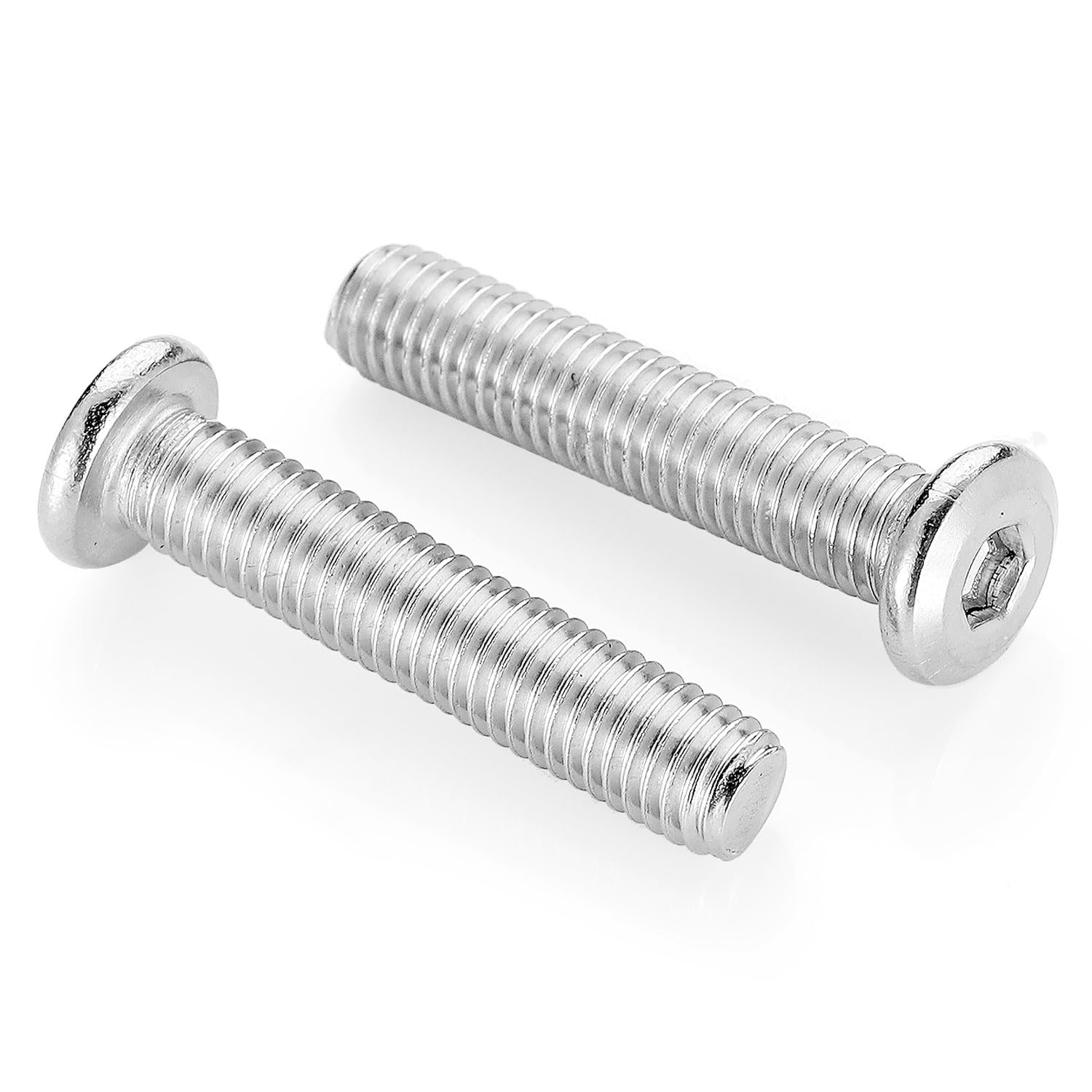 Photo 1 of 1/4-20 x 1-1/4" Socket Cap Allen Bolts, Flat Round Head Connector Bolts Screws for Furniture, Stainless Steel 304, Full Thread, 25 PCS