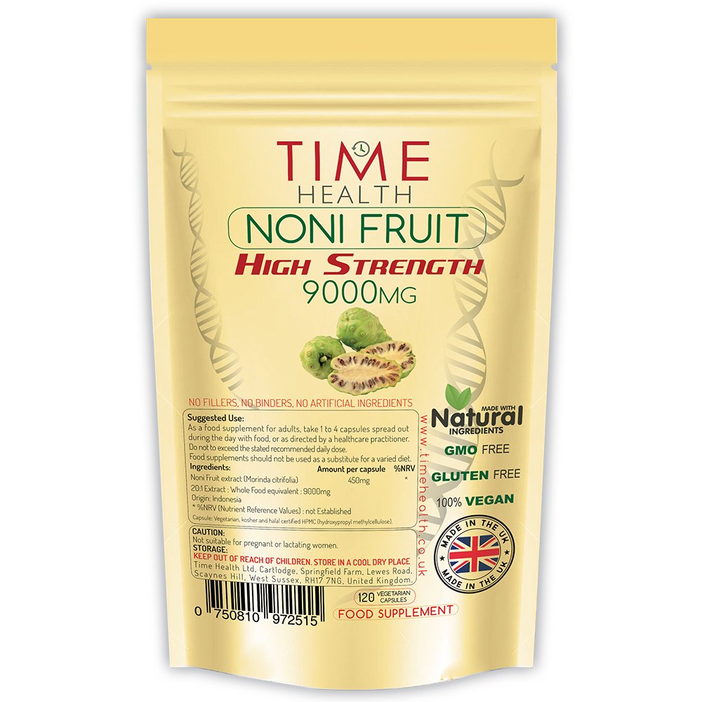 Noni Fruit Extract 9000mg 120 Capsules Super High Strength No