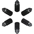 6pcs 0.2+0.4+0.6+0.8mm for Bambu Nozzles,Upgrade 500℃ High Temperature Wear-Ristant Removable Hardened Steel Nozzle for Bambu Lab A1Mini 3D Printer Hotend