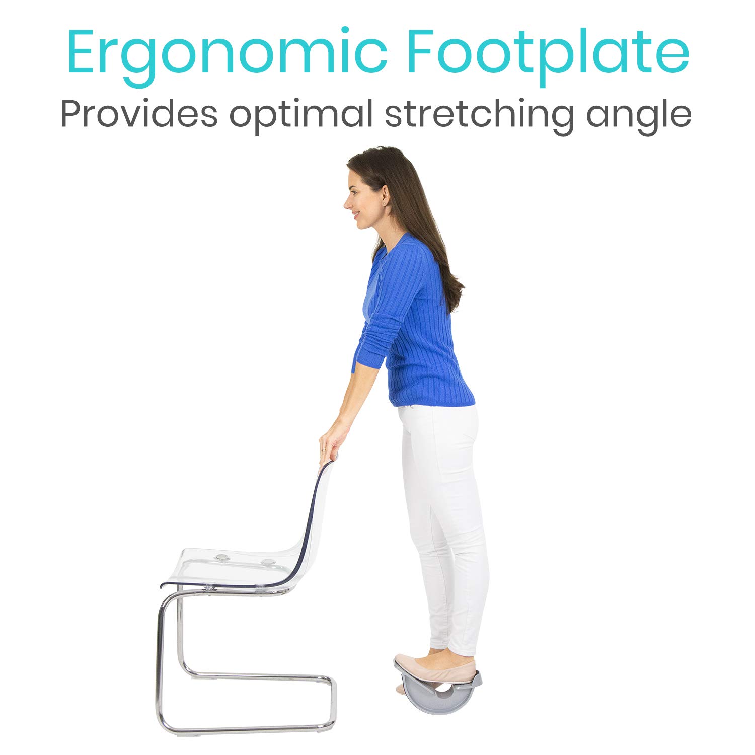 Vive Foot Rocker - Calf Stretcher for Achilles Tendinitis, Heel, Feet, Shin Splint, Plantar Fasciitis Pain Relief - Stretches Strained Leg Muscle - Ankle Wedge Stretch Improves Flexibility: Industrial & Scientific